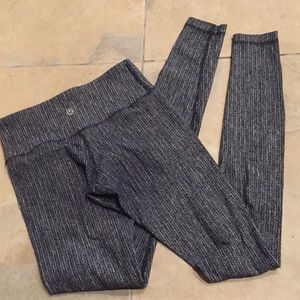 Lululemon Leggings 7/8 Gray Tweed sz 2 Low Rise
